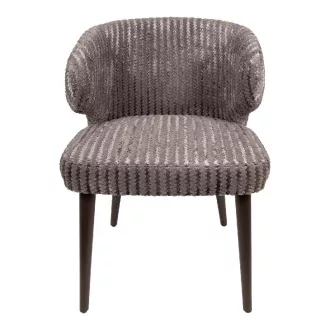 Kárpitozott design szék – Taupe szín, fa lábakkal