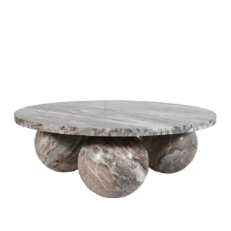   Exclusive márvány  dohányzóasztal különleges gömb formájú lábakkal.