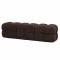 Bouclé Pad / Kárpitozott Design Ülőpad – barna Szövet, Modern Puff Pad Nappaliba és Előszobába