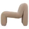 Modern bézs bouclé lounge chair – designer pihenőfotel puha teddy kárpittal