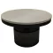 Kerek dohányzóasztal– Márvány lappal, sötétszürke fém talppal 