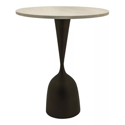 Beige márvány bárasztal – modern design szoborszerű talppal