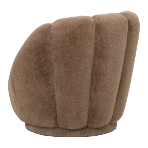 Barna plüss fotel – puha kárpitozású, kényelmes design fotel nappaliba
