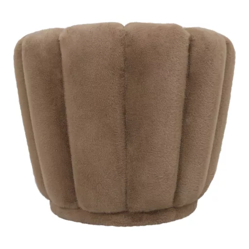 Barna plüss fotel – puha kárpitozású, kényelmes design fotel nappaliba