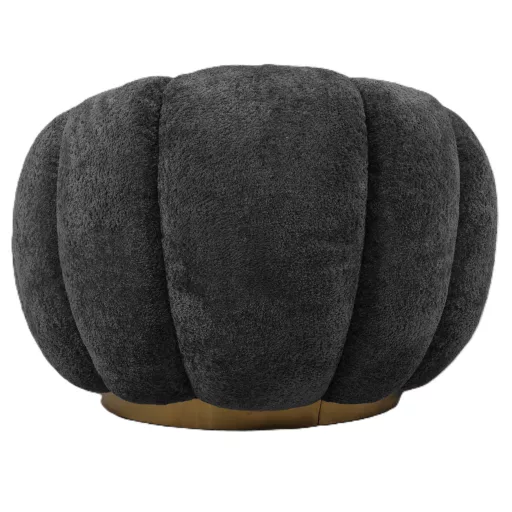 Plüss design fotel –graitszürke, prémium kárpitozású, kényelmes fotel nappaliba