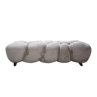   Modern kárpitozott design ülőpad – szoborszerű puff pad, puha textil kárpittal, nappaliba, előszobába, hálóba