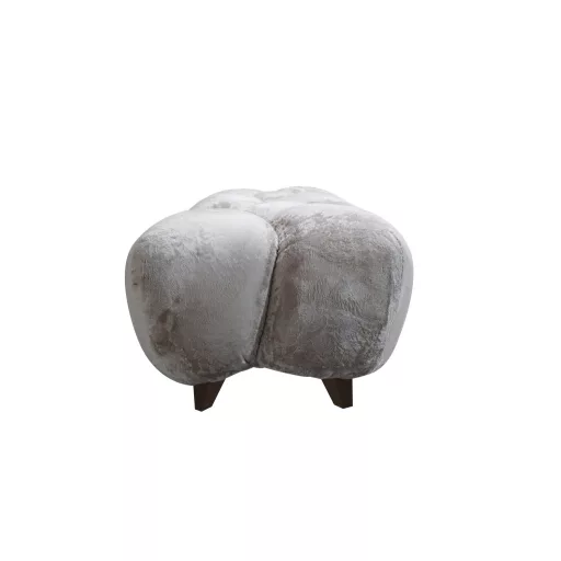 Modern kárpitozott design ülőpad – szoborszerű puff pad, puha textil kárpittal, nappaliba, előszobába, hálóba