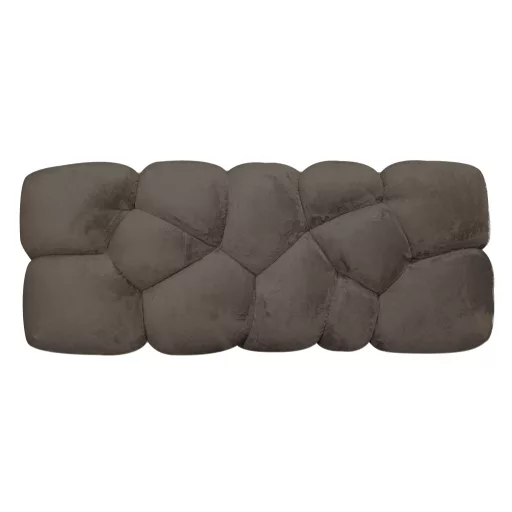 Modern kárpitozott design ülőpad – szoborszerű puff pad, puha textil kárpittal, nappaliba, előszobába, hálóba