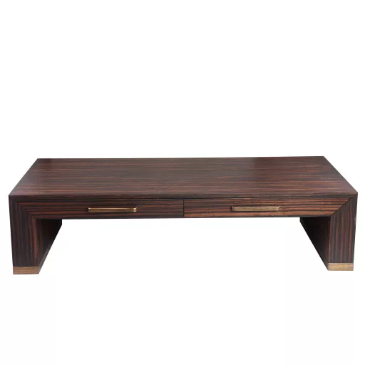 Téglalap alakú fa dohányzóasztal fiókokkal – modern nappali asztal