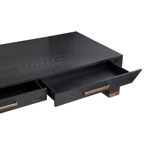 Téglalap alakú fa dohányzóasztal fiókokkal – modern nappali asztal