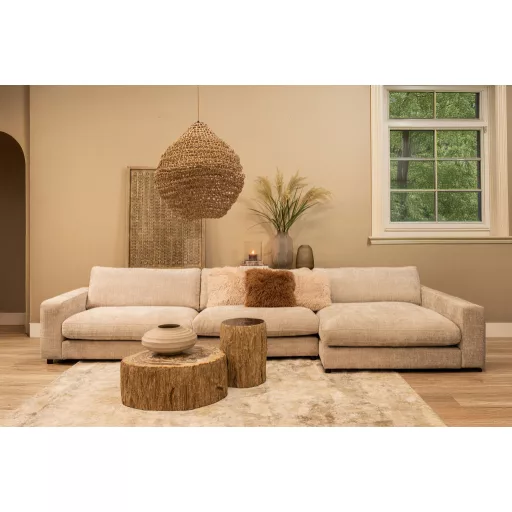 Egyedi fa rönk dohányzóasztal természetes felülettel és masszív megjelenéssel