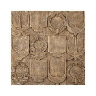   Beige falpanel – 3D relief geometrikus mintás design faldekoráció