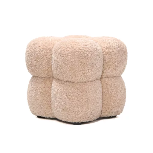Beige puha puff – puha ülőke modern enteriőrbe,