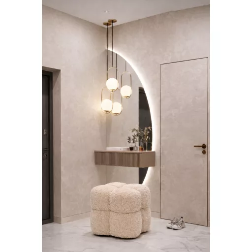 Beige puha puff – puha ülőke modern enteriőrbe,
