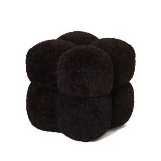 Csokibarna bucké puff – puha ülőke modern enteriőrbe,