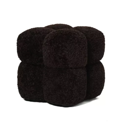 Csokibarna bucké puff – puha ülőke modern enteriőrbe,