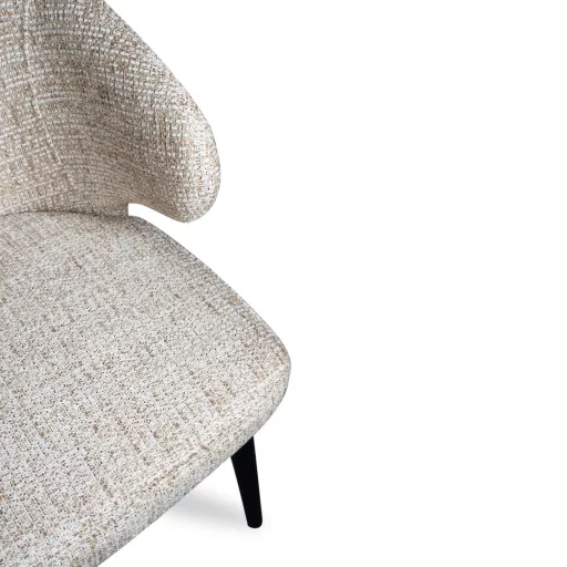 Étkezőszék – Beige kárpitozás, fekete lábakkal