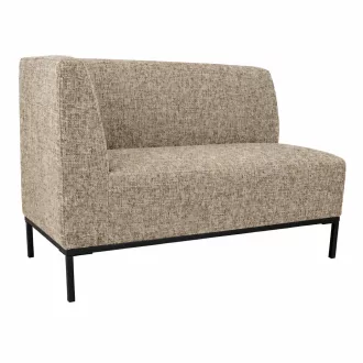   Modern bézs designer kanapé , bal karos  fekete fém lábakkal – kárpitozott nappali kanapé minimalista stílusban
