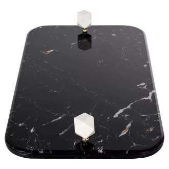 Elegáns fekete márvány tálca
