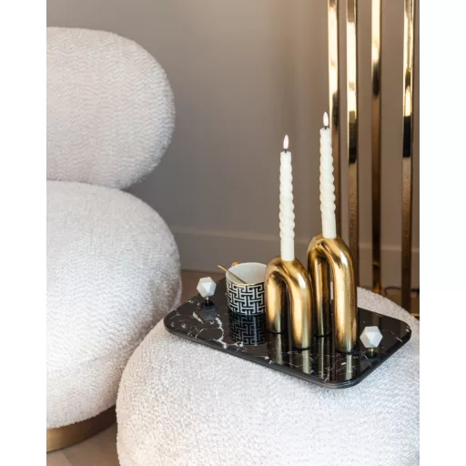 Elegáns fekete márvány tálca