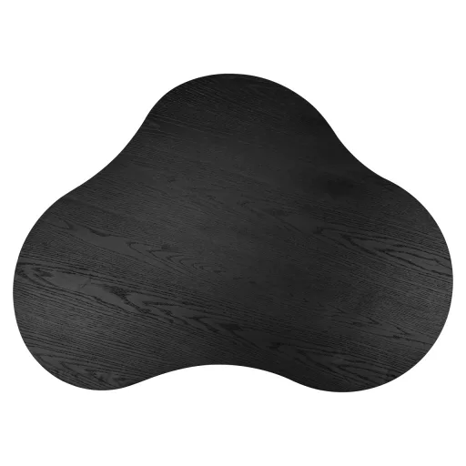 Organikus dohányzóasztal garnitúra – sötét kávé színű tölgy furnér design asztalok, modern prémium nappali bútor szett  143x103x30 cm+38x60x60 cm