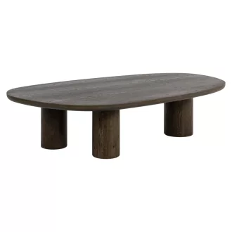   Exkluzív dohányzóasztal sötét tölgy furnérral– prémium design bútor- természetes anyag és a kifinomult felület 36x80x150 cm