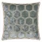Elegáns vízkék hexagon mintás bársony díszpárna Designer Guild luxus anyag és finom szatén keverékével, fényes prémium kéderrel,  párnabelsővel 50x50cm