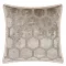 Elegáns drapp hexagon mintás bársony díszpárna Designer Guild luxus anyag és finom szatén keverékével, fényes prémium kéderrel,  párnabelsővel 50x50cm