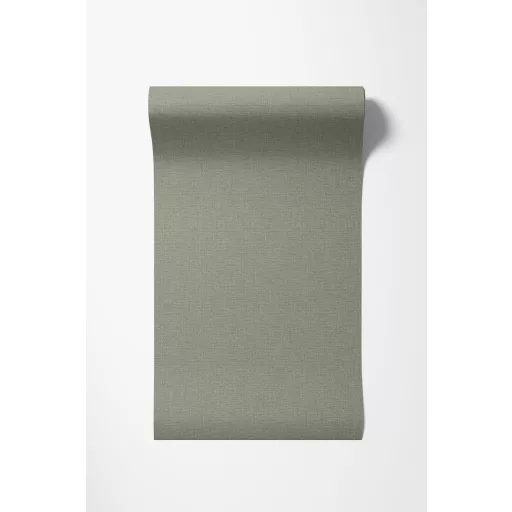 Elegáns, zöld textilhatású tapéta,  finoman strukturált felülettel  10x0,53m