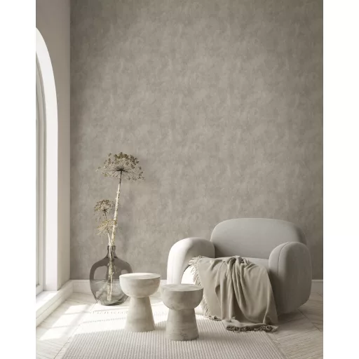 Elegáns melegdrapp tapéta finom vakolathatással – modern textúrált falfelületel 10x0,53m