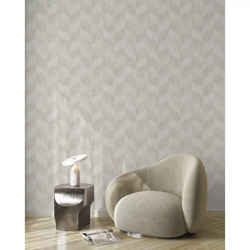 Modern geometrikus tapéta bézs–krém árnyalatban 10x0,53m