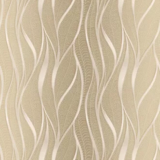  Elegáns, hullámzó mintavilágú prémium design tapéta beige színben 1,06x 3m