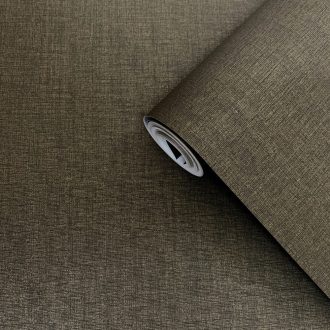   Prémium textilhatású egyszínű tapéta – elegáns struktúra mélybarna-bronz  színben
