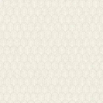   Elegáns pálmalevél ihletésű art deco tapéta , geometrikus mintával krém színben