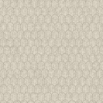   Elegáns pálmalevél ihletésű art deco tapéta , geometrikus mintával szürkésbeige színben