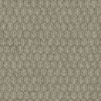   Elegáns pálmalevél ihletésű art deco tapéta , geometrikus mintával meleg szürke-bronz színben