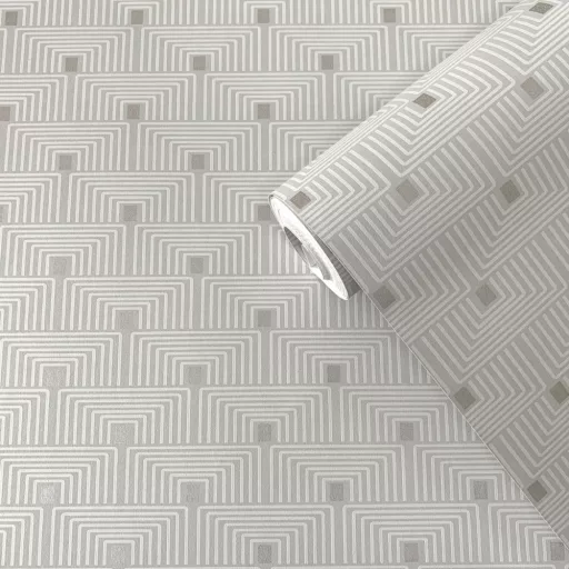 Minimalista geometrikus mintás tapéta világos bézs tónusokkal