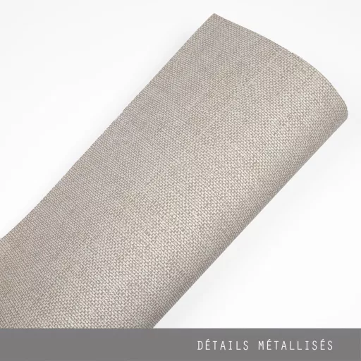 Letisztult, textilhatású tapéta  selyemfényel, finom vászon struktúrával ,meleg taupe  árnyalatban , 10mx 0,7m