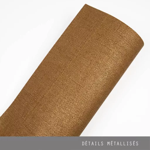 Letisztult, textilhatású tapéta  selyemfényel, finom vászon struktúrával , arany  árnyalatban , 10mx 0,7m