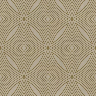   Modern geometrikus mintás prémium tapéta elegáns pasztell barna alapon arany színü fémes felülettel