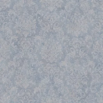   Elegáns damaszt mintás prémium tapéta  kék alapon -ezüst csillogással