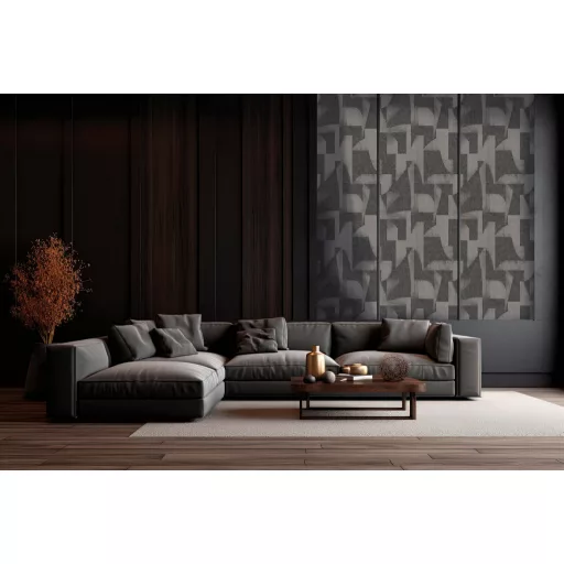 Geometrikus mintás tapéta – Nagyméretű, texturált design falburkolat