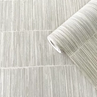   Természetes bambusz pálcika hatású tapéta bézses krém- szürke tónusokkal