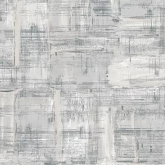   Modern absztrakt mintás tapéta látványos ecsetvonás hatással és elegáns fémes vonalrészletekkel.