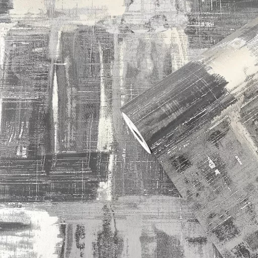 Modern absztrakt mintás tapéta látványos ecsetvonás hatással és elegáns fémes vonalrészletekkel.