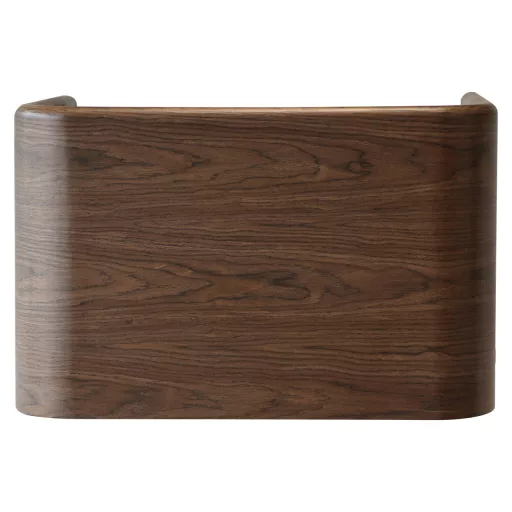 Barna, fa hatású 2 fiókos éjjeliszekrény 66 cm – modern lekerekített design