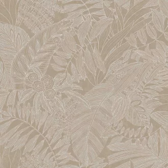   Exkluzív, trópusi mintás design tapéta finom  részletekkel,taupe árnylatban 10mx 0,7m