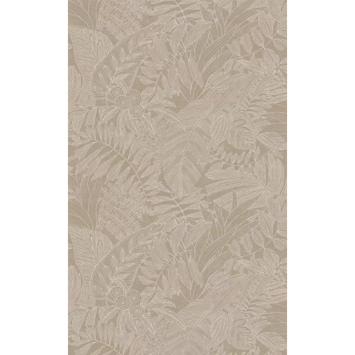 Exkluzív, trópusi mintás design tapéta finom  részletekkel,taupe árnylatban 10mx 0,7m