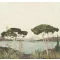 Panorámás tájkép tapéta – mediterrán hangulatú design nappaliba
