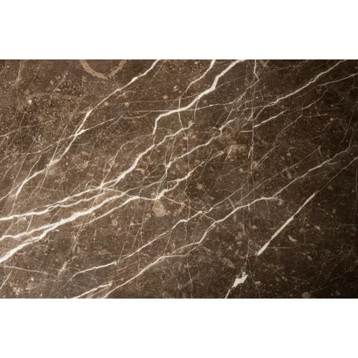 Ovális dohányzóasztal szett márvány tetővel – 2 részes design asztal fém lábbal